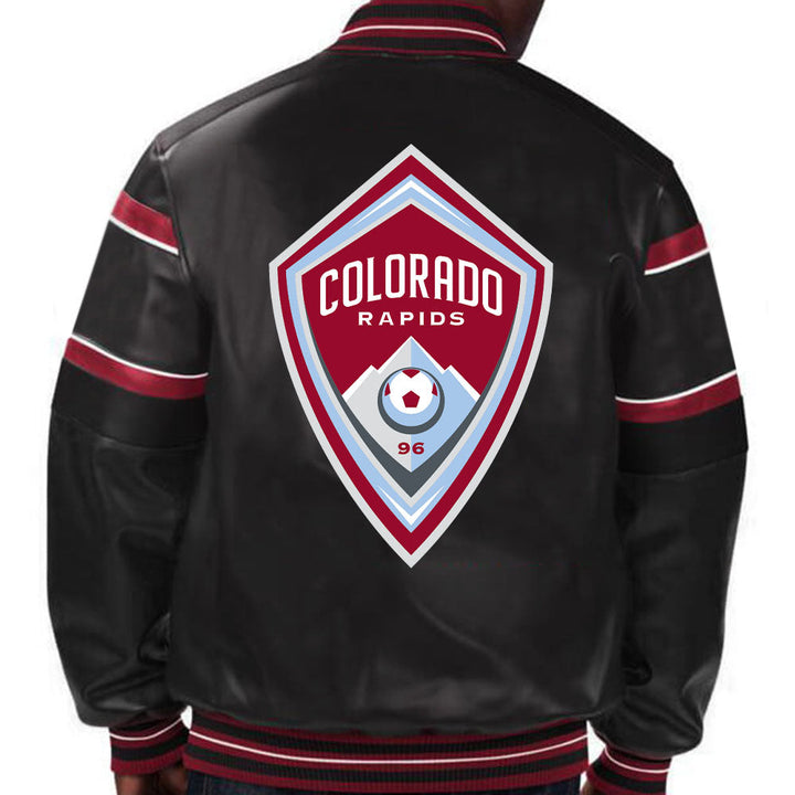 Authentic Colorado Rapids leather jacket for soccer fans in American Style