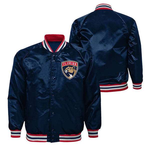 NHL Florida Panthers Satin Jacket Men and Women