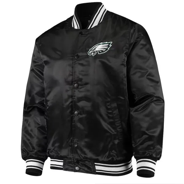 Philadelphia Eagles Locker Room Black Satin Jacket