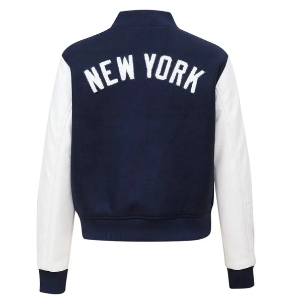 New York Yankees Navy and White Varsity Jacket For Men and Women