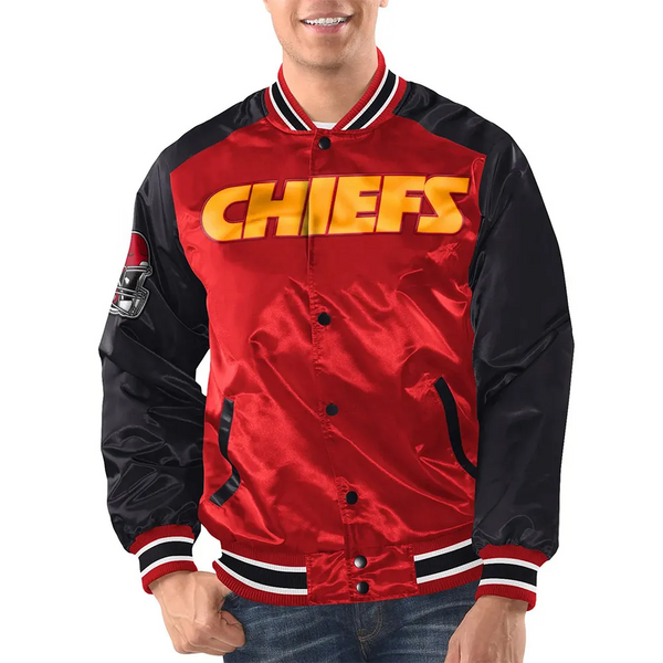 NFL Kansas City Chiefs Satin Jacket Men and Women