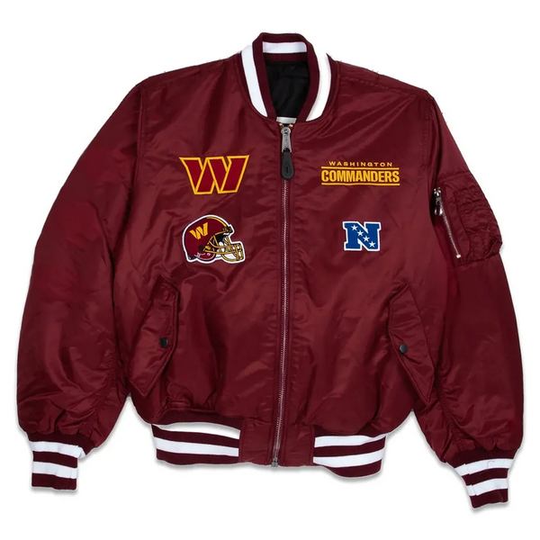 Nfl Washington Commanders Burgundy MA-1 Jacket