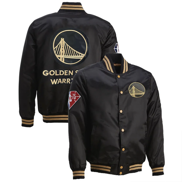 NBA Golden State Warriors Satin Jacket Men and Women