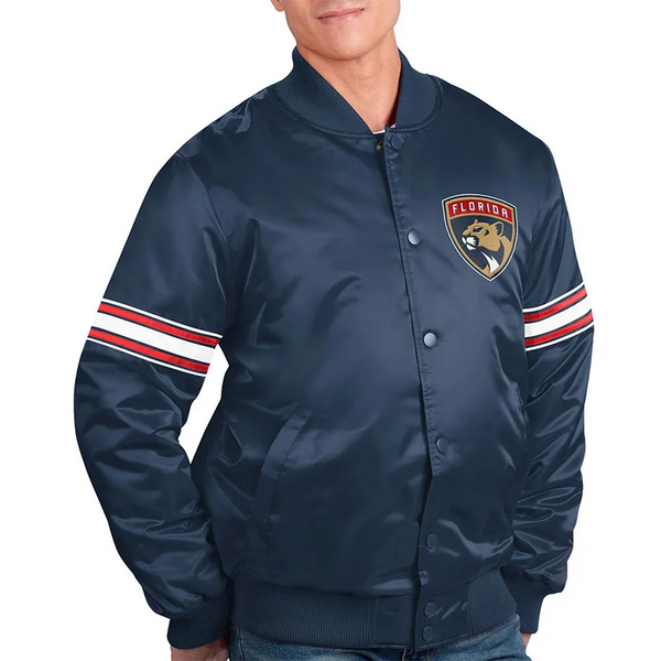 NHL Florida Panthers Satin Jacket Men and Women