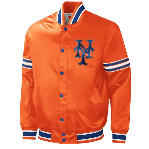 NY Mets Slider Orange Satin Jacket