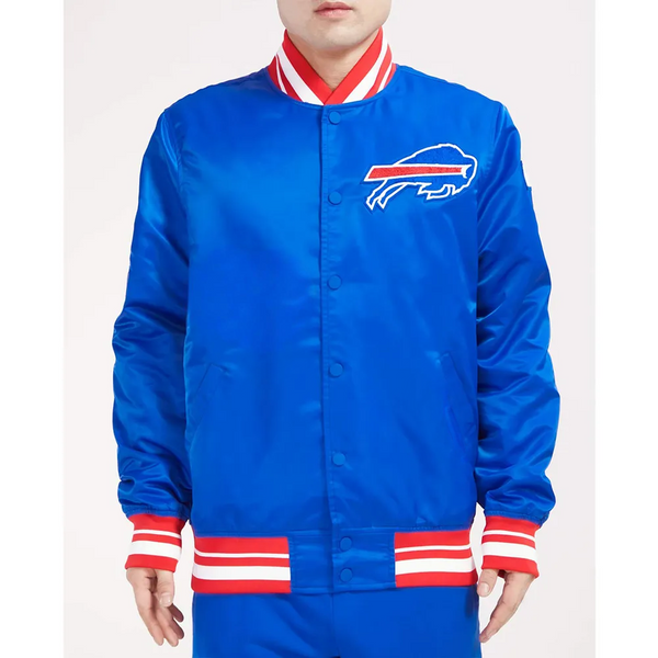 NFL Buffalo Bills Blue Satin Jacket For Men and Women