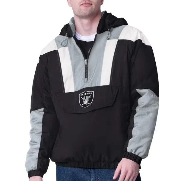 Las Vegas Raiders half-zip pullover jacket

