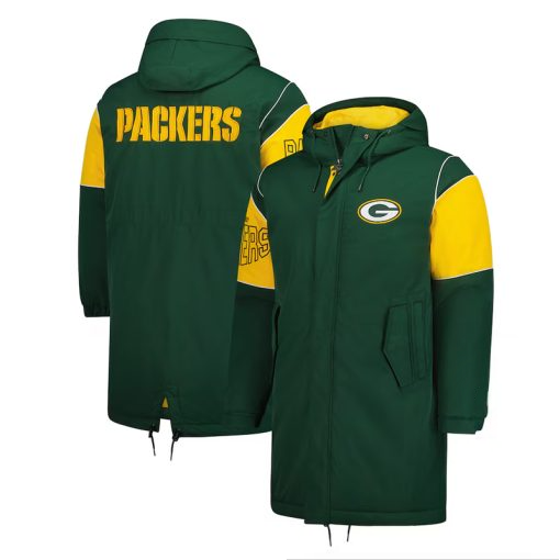 Green Bay Packers full-zip green polyfill stadium jacket

