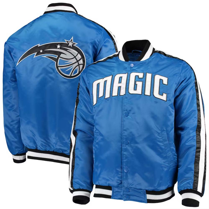 NBA Orlando Magic Starter blue varsity satin jacket for men in USA