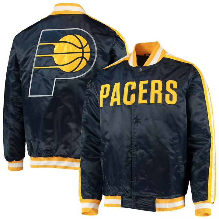 NBA Indiana Pacers Starter Offensive Varsity Satin Full-Snap Jacket in USA