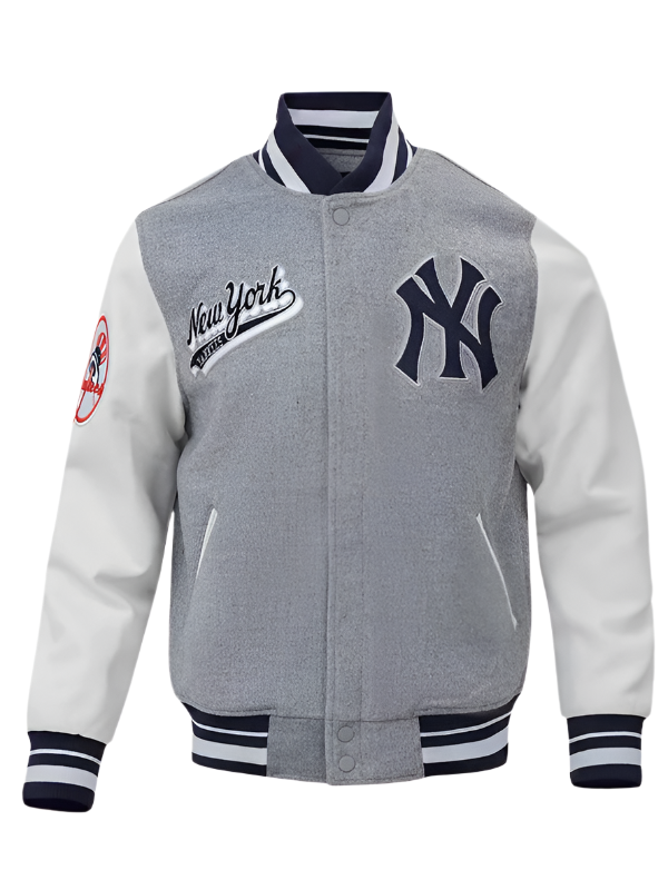 Front View Varsity Yankees New York Wool Jacket