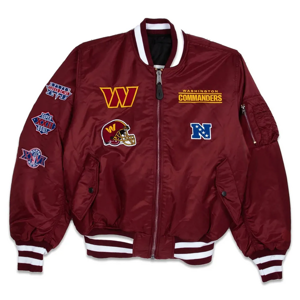 NFL Washington Commanders Satin Jacket For Men & Women