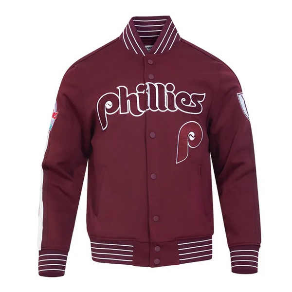 Philadelphia Phillies wine Game Day jacket front and back view

