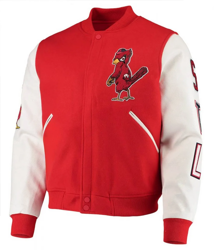 Front View St Louis Cardinals Wool Jacket: