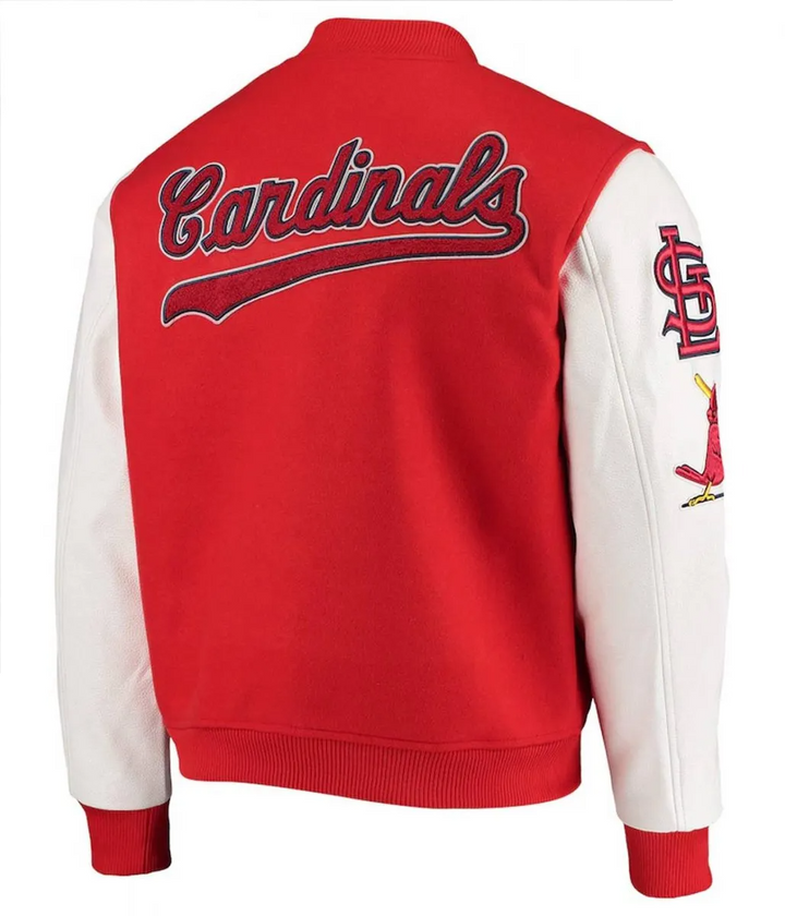 Back View St Louis Cardinals Wool Jacket: