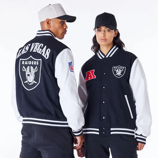 Las Vegas Raiders NFL Patch Black Varsity Jacket