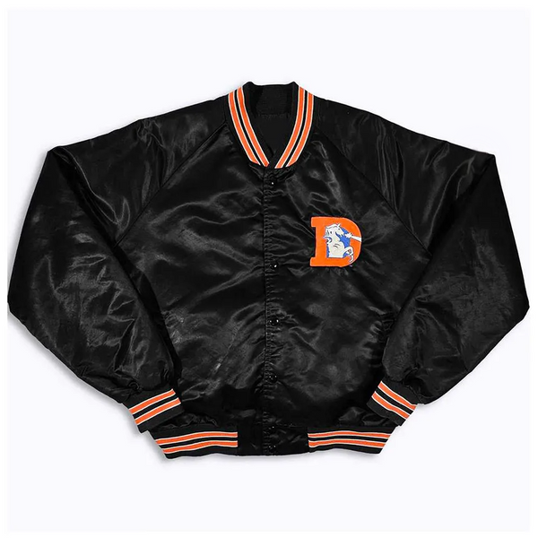 NFL 80’s Denver Broncos Black Bomber Jacket