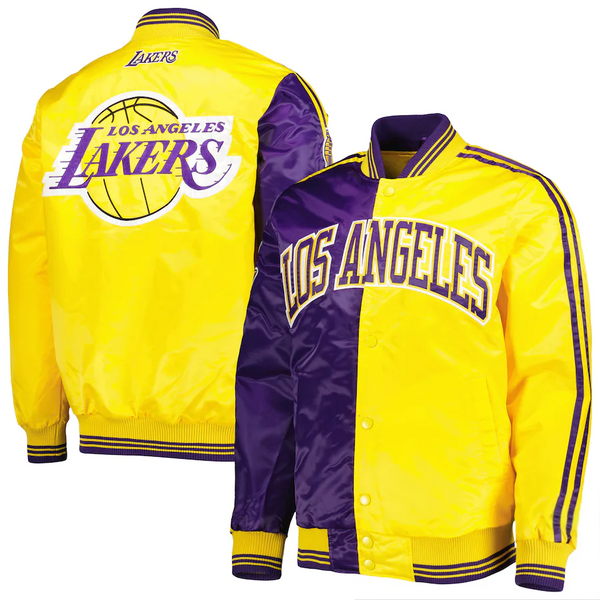 Buy NBA Men's Los Angeles Lakers PurpleGold Fast Break Satin Full-Snap Jacket