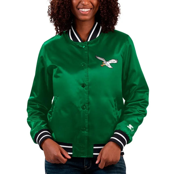 NFL Philadelphia Eagles Satin Jacket Jacket for Men and Women