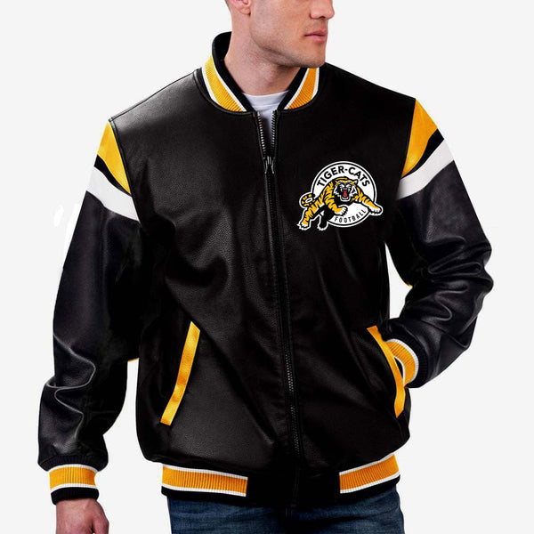 The Pricy Hamilton Tiger-Cats CFL Team Varsity Jacket in France style