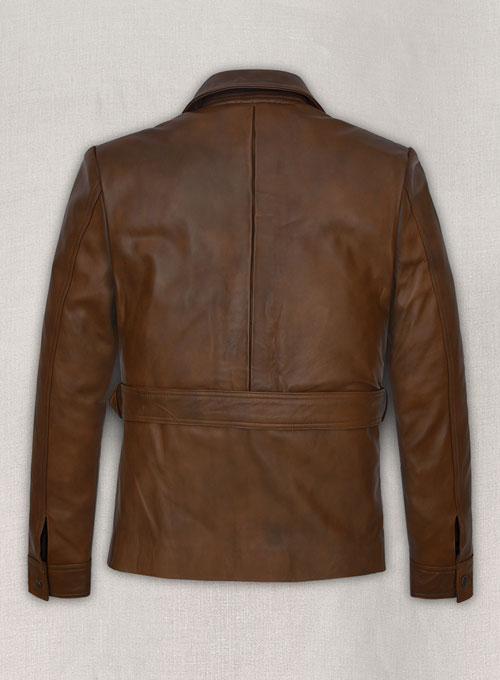 Harris Dickinson The Kingsman Leather Jacket Back