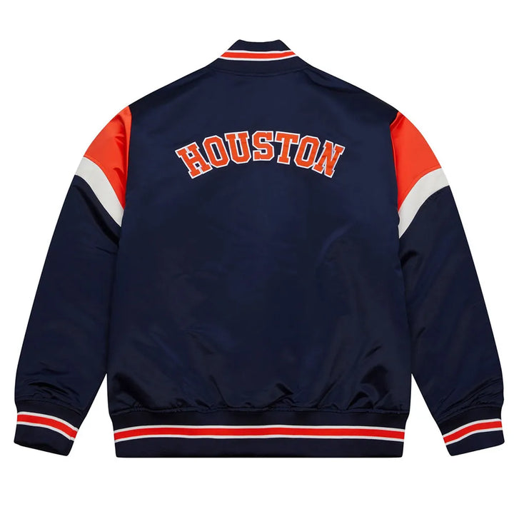 Back View Houston Astros Satin Jacket