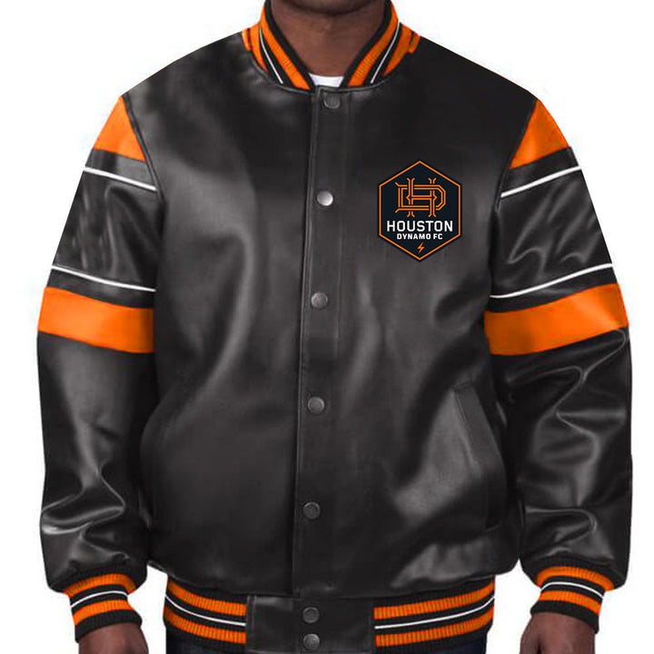 Authentic MLS Houston Dynamo FC leather jacket for fans in USA