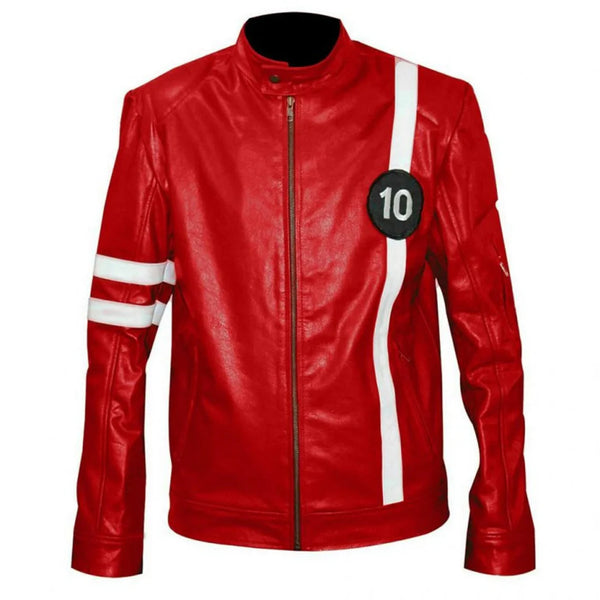 Ben Ten Red Leather Jacket
