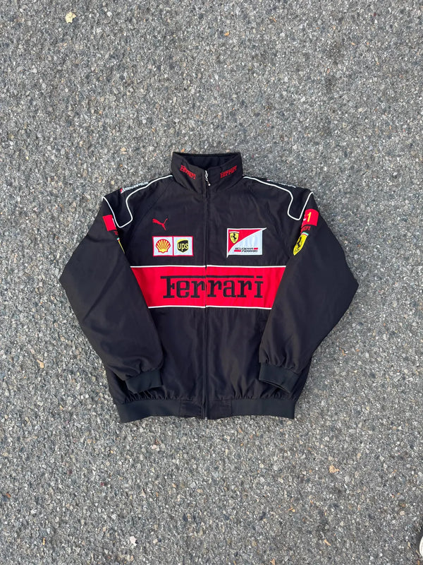Red and Black Ferrari F1 Bomber Jacket


