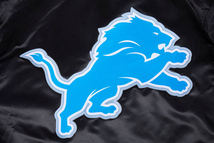 FL Detroit Lions Leather Jacket with Embroidered Lion and Detroit Script