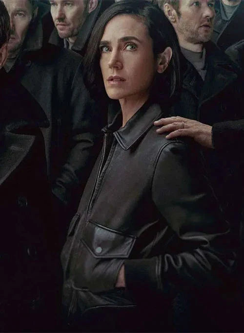 Stylish Dark Matter Leather Jacket Inspired by Jennifer Connelly in France style