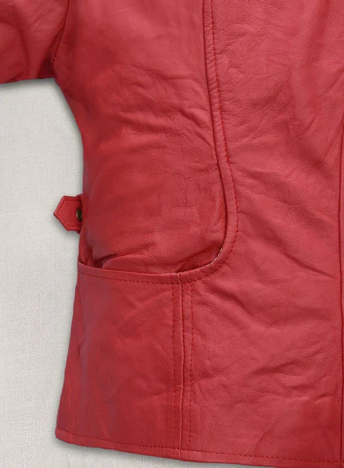 Women's Washed Tango Red Leather Jacket from Gigli in United state market
