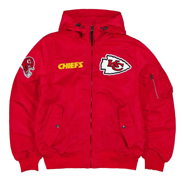 NFL Kansas City Chiefs Satin Jacket Men and Women