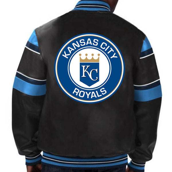 MLB Kansas City Royals Leather Jacket For Men and Women