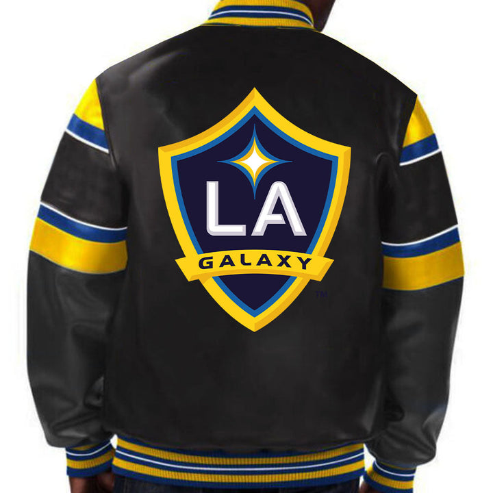 Trendy and durable MLS LA Galaxy leather jacket for game-day wear in American Style