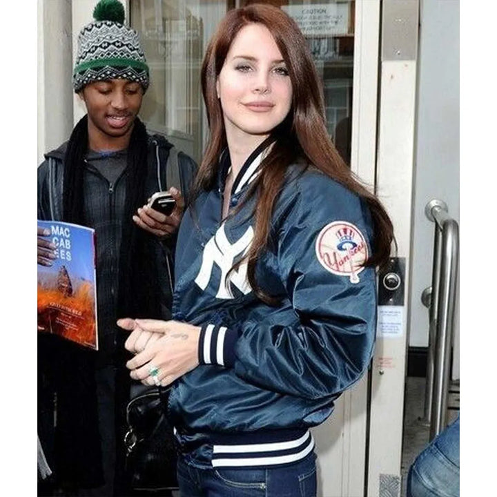 Stylish Lana Del Rey New York Yankees Jacket Design in American style