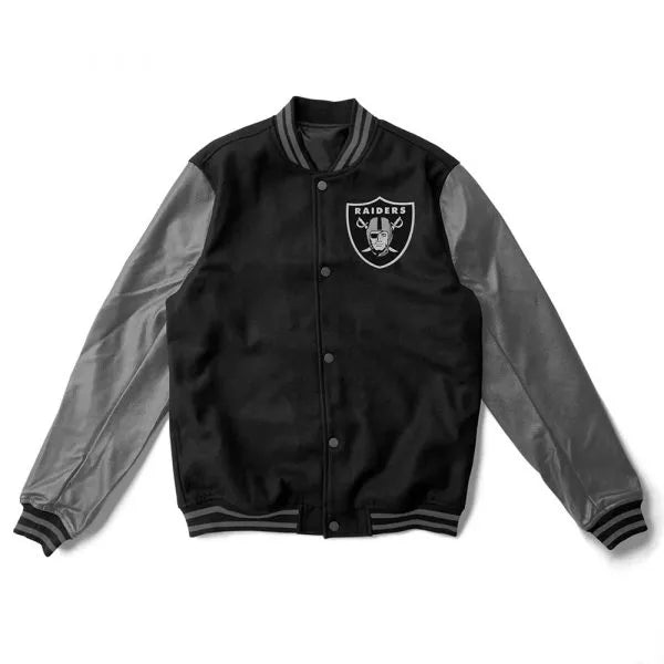 Raiders varsity black and gray jacket

