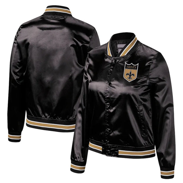 NFL New Orleans Saints Satin Jacket for Men and Women