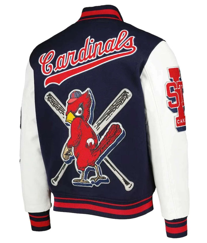 Mash Up Cardinals jacket with wool and leather

