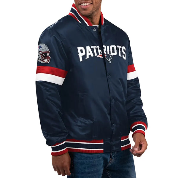 NFL New England Patriots Satin Jacket for Men and Women