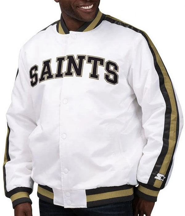 NFL New Orleans Saints Satin Jacket for Men and Women