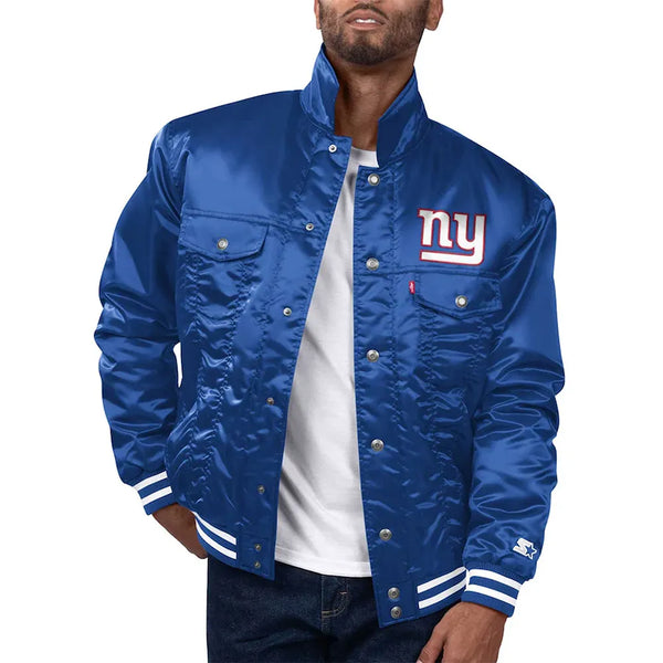 NFL New York Giants Satin Jacket for Men and Women