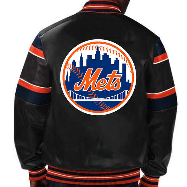 MLB NEW York Mets Leather Jacket For Men and Women