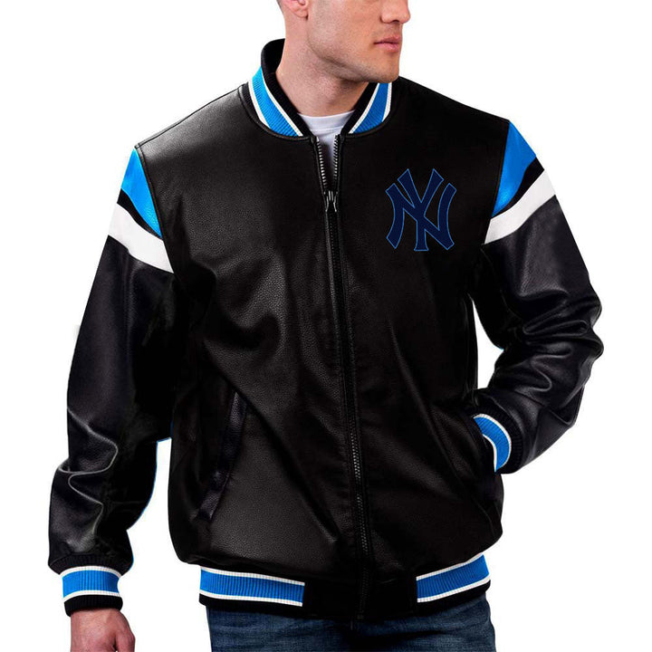 New York Yankees leather outerwear in France style