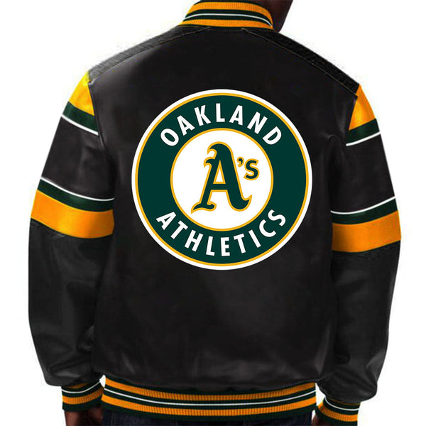 MLB Oakland Athletics Leather Jacket For Men and Women