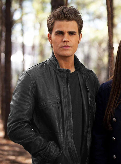 Timeless outerwear piece capturing the essence of Paul Wesley's style