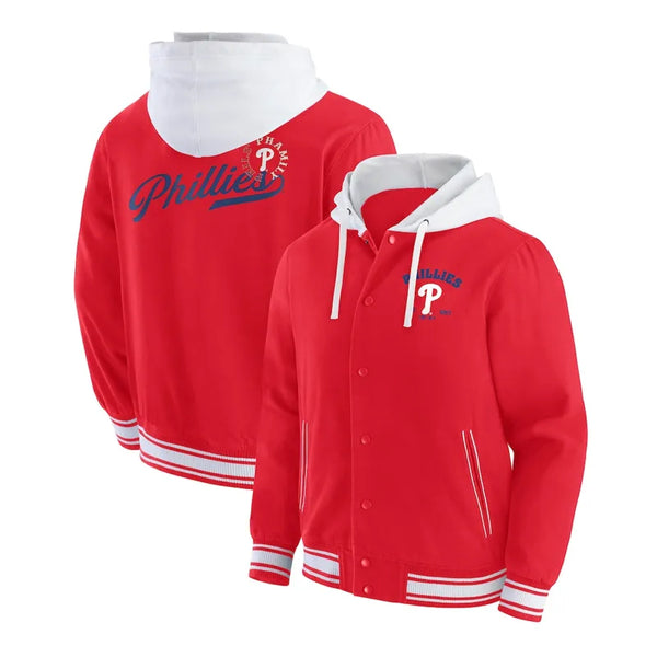 Philadelphia Phillies red cotton hooded jacket

