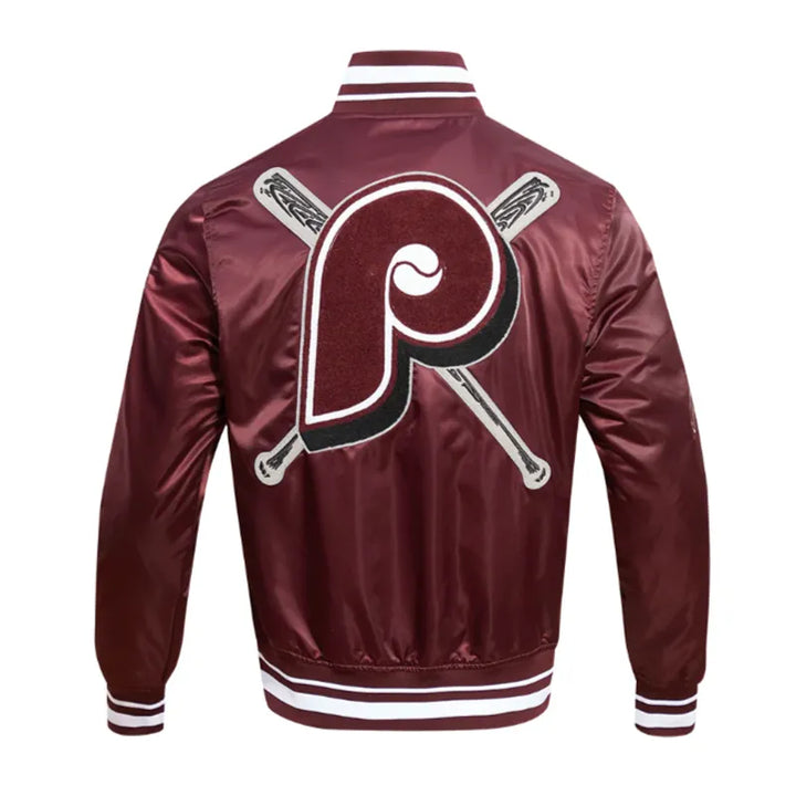 Unisex Phillies retro varsity jacket with chenille patches

