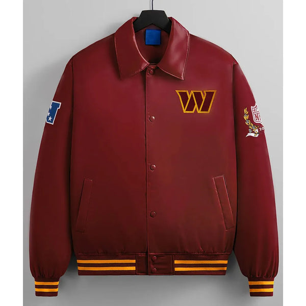 Washington Commanders Prompt bomber jacket front view

