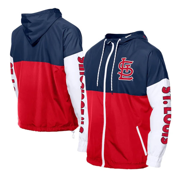 St. Louis Cardinals red navy windbreaker


